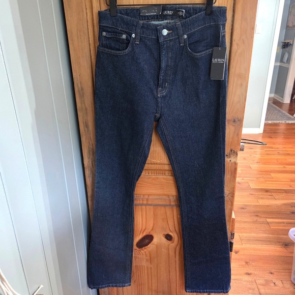 Lauren Ralph Lauren High-Rise Bootcut Jeans Comfort Stretch Dark Wash Sz 6 - Picture 1 of 12